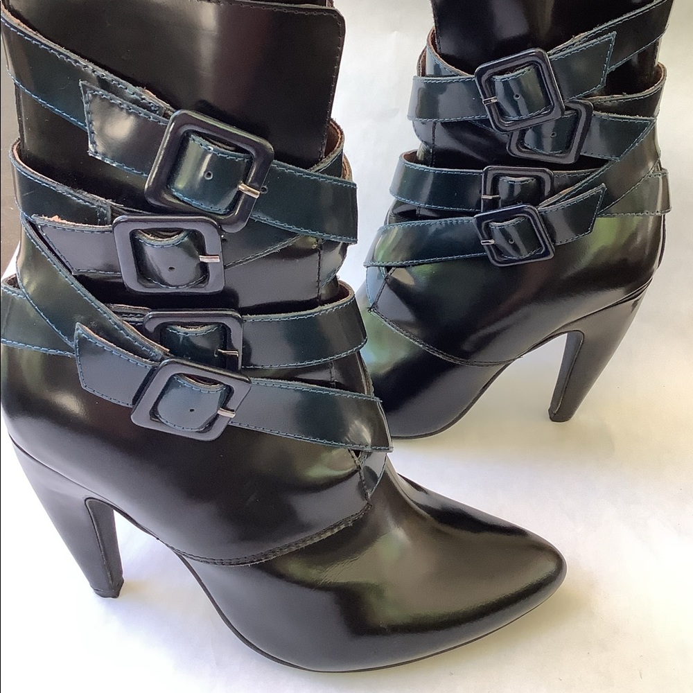 Jeffrey Campbell Black Leather Boots 7.5 - Picture 5 of 9